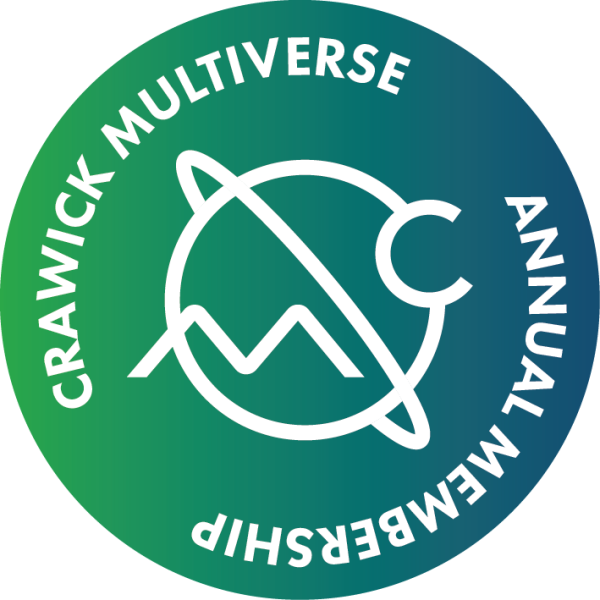 crawick multiverse membership sticker